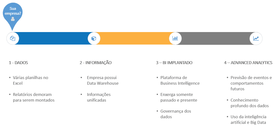 Qual o seu nível de maturidade em inteligência de dados?